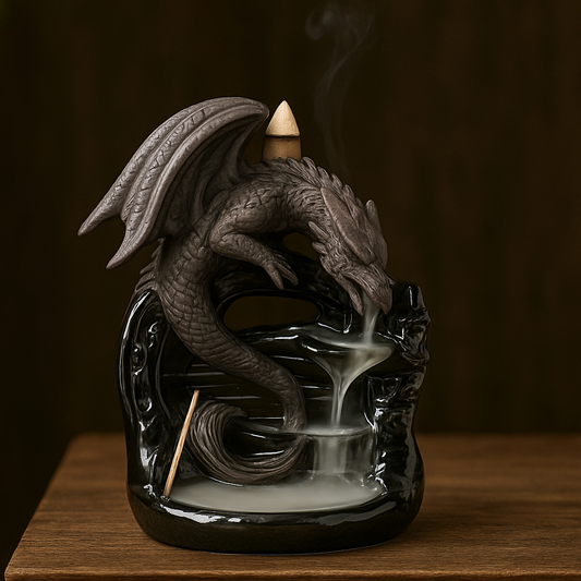 Quemador Incienso Dragón de Cerámica